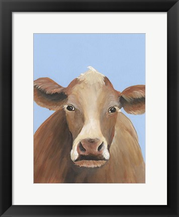 Framed Cow-don Bleu IV Print