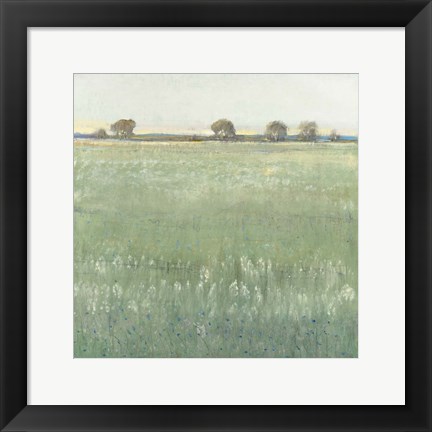 Framed Green Meadow I Print