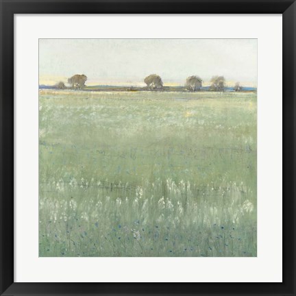 Framed Green Meadow I Print