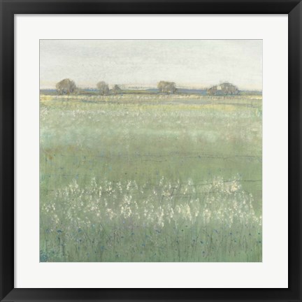 Framed Green Meadow II Print