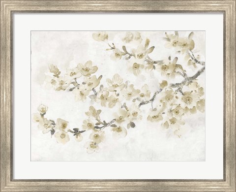 Framed Neutral Cherry Blossom Composition I Print