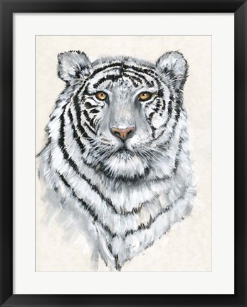 Framed White Tiger II Print