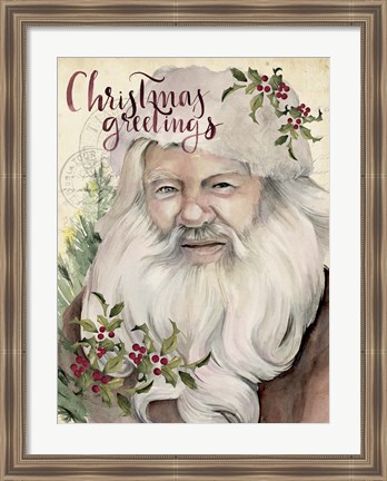 Framed Christmas Greetings I Print