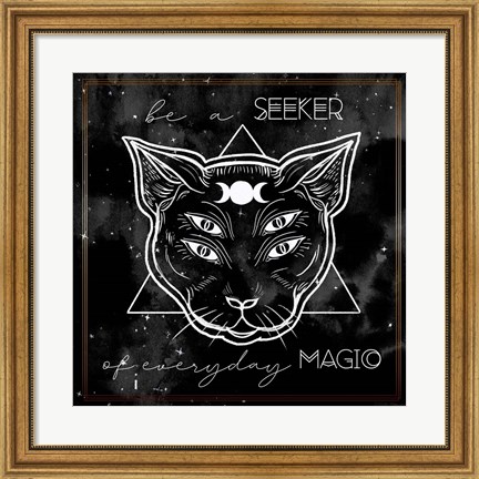 Framed Mystical Cat II Print