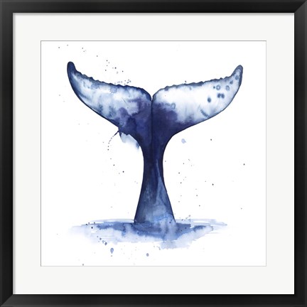 Framed Whale Wave II Print