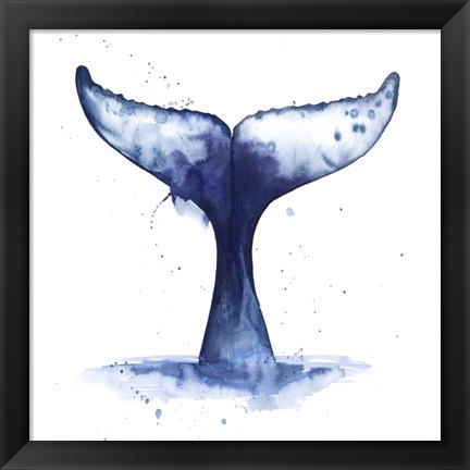 Framed Whale Wave II Print