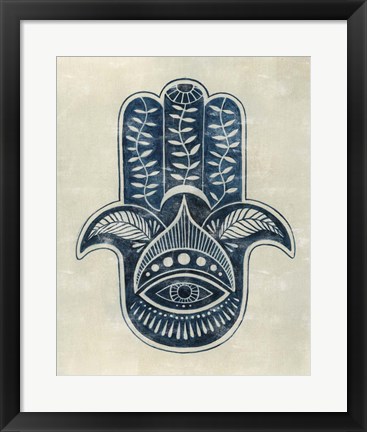 Framed Day Eye Hamsa I Print