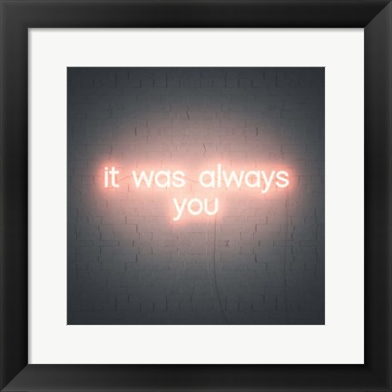 Framed Neon Love III Print