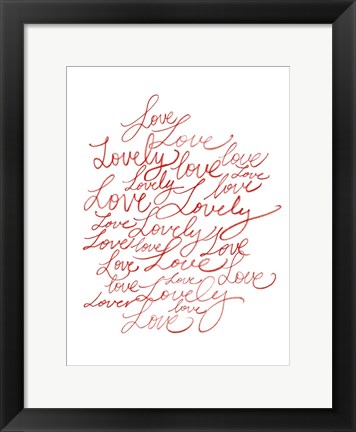 Framed Lots of Love I Print