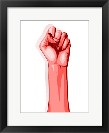 Framed Color Block Fist II Print