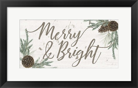 Framed Wreath Sentiments I Print