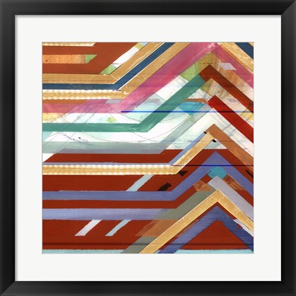 Framed Zig Zag V Print