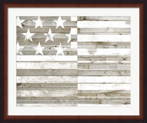 Framed Americana Flag Print