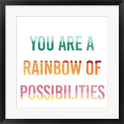 Framed Rainbow of Possibilities I Print