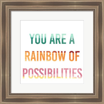 Framed Rainbow of Possibilities I Print