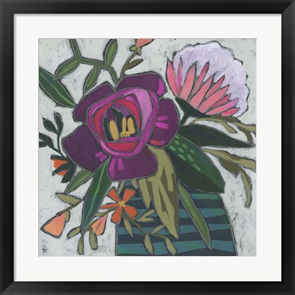 Framed Carnivale Flora I Print