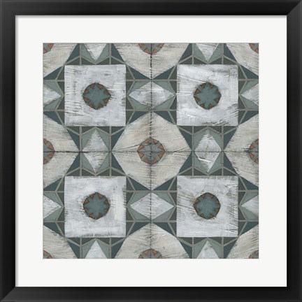 Framed Verdigris Tile III Print