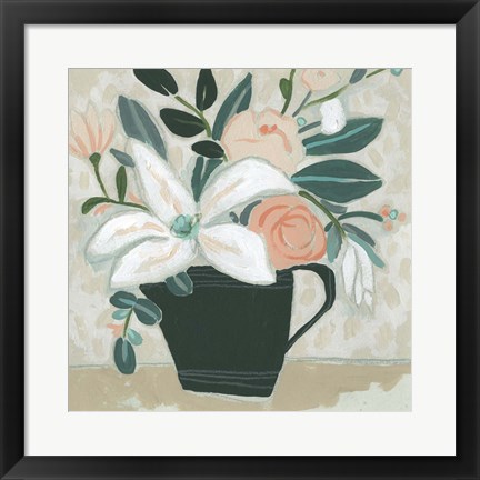 Framed Terre Verte Garden I Print