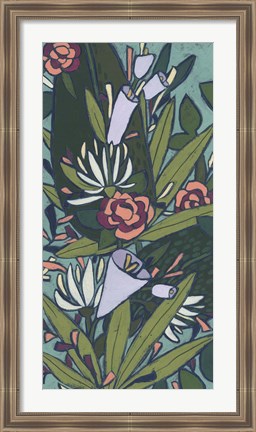 Framed Lush Tropic Panel I Print