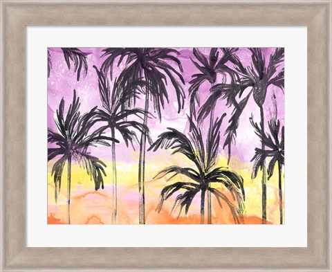 Framed Island Sunset I Print