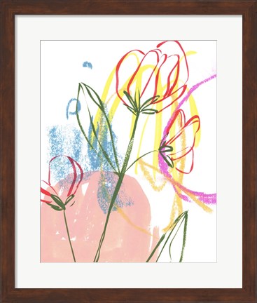 Framed Tulip Formation I Print