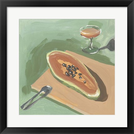 Framed Still Life with Papaya I Print