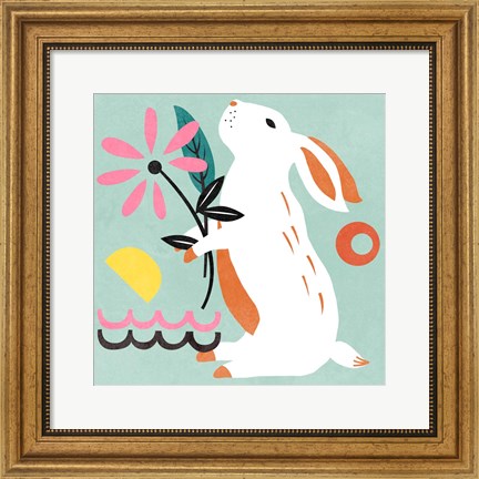 Framed Easter Bunnies II Print