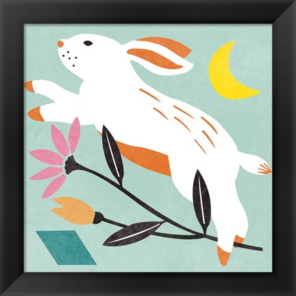 Framed Easter Bunnies IV Print