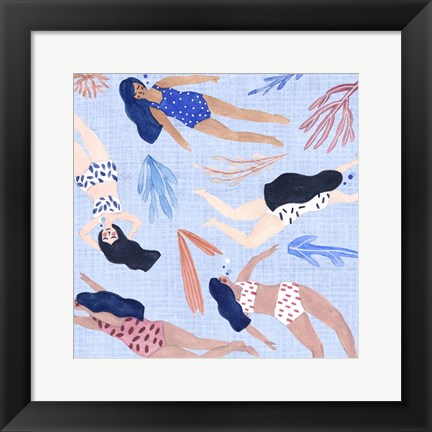 Framed Gone Swimming III Print