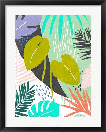 Framed Jazzy Jungle I Print