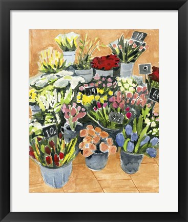 Framed Street Florist II Print