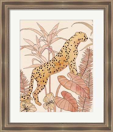 Framed Blush Cheetah II Print