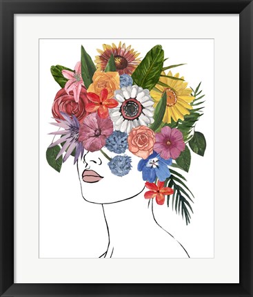 Framed Flower Lady I Print