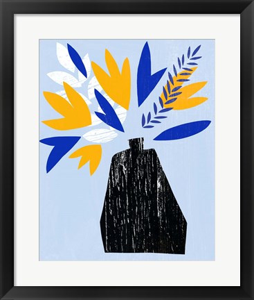 Framed Ruffled Vase II Print