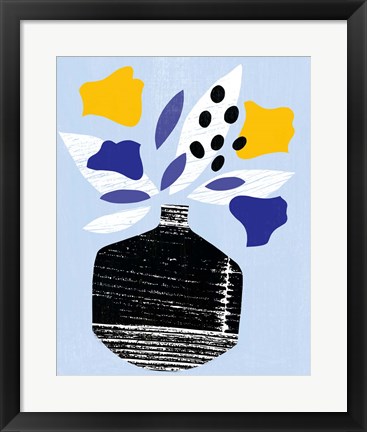 Framed Ruffled Vase III Print