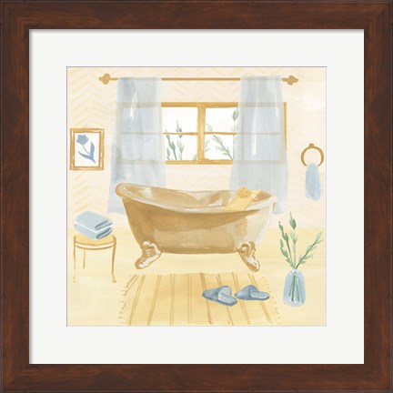 Framed Golden Bath II Print