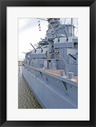 Framed USS Alabama Battleship Memorial Park Mobile Alabama Print