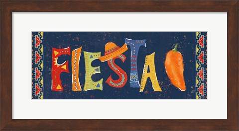 Framed Tex Mex Fiesta VII Dark Print