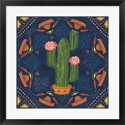 Framed Tex Mex Fiesta V Dark Print