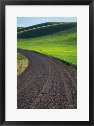 Framed Going Through Palouse Wheat Fields Print