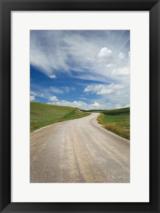 Framed Gravel Road Near Choteau Montana II Print