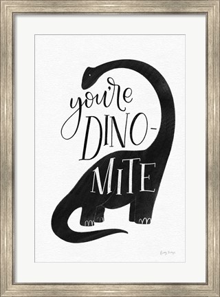 Framed Dinomite BW Print