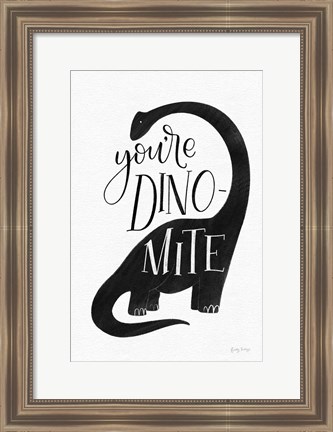 Framed Dinomite BW Print