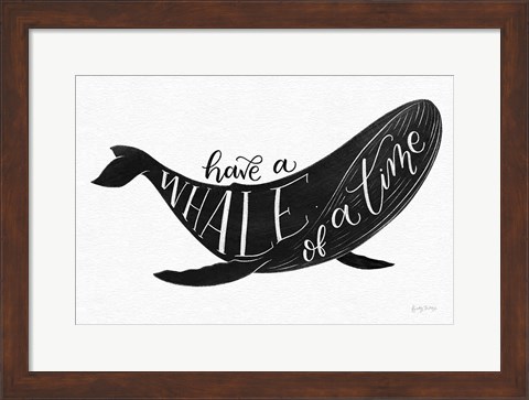 Framed Whale of a Time BW Print