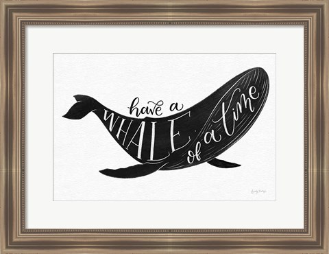 Framed Whale of a Time BW Print