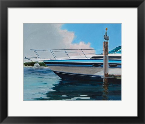 Framed Speed Boat Print