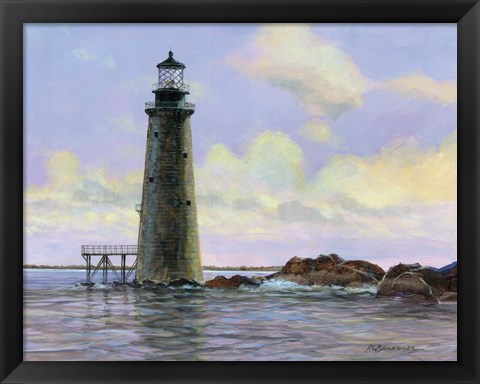 Framed Graves Lighthouse - Boston Print