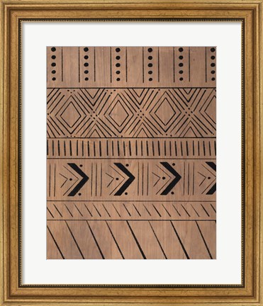 Framed Wood Pattern II Print