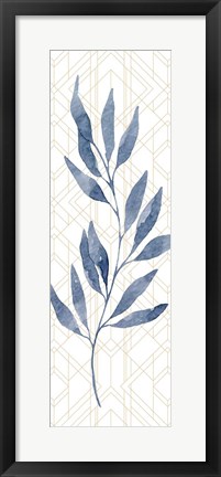 Framed Blue Leaves Print