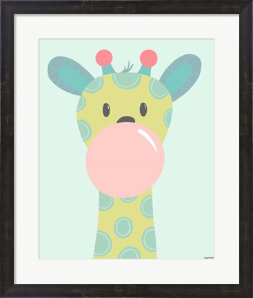 Framed Kid Giraffe Print